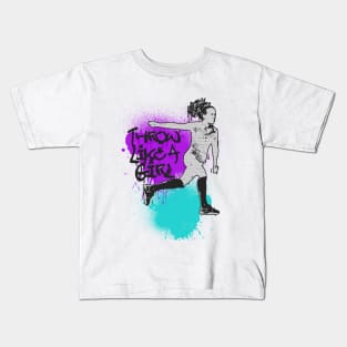 Throw Like A Girl Kids T-Shirt